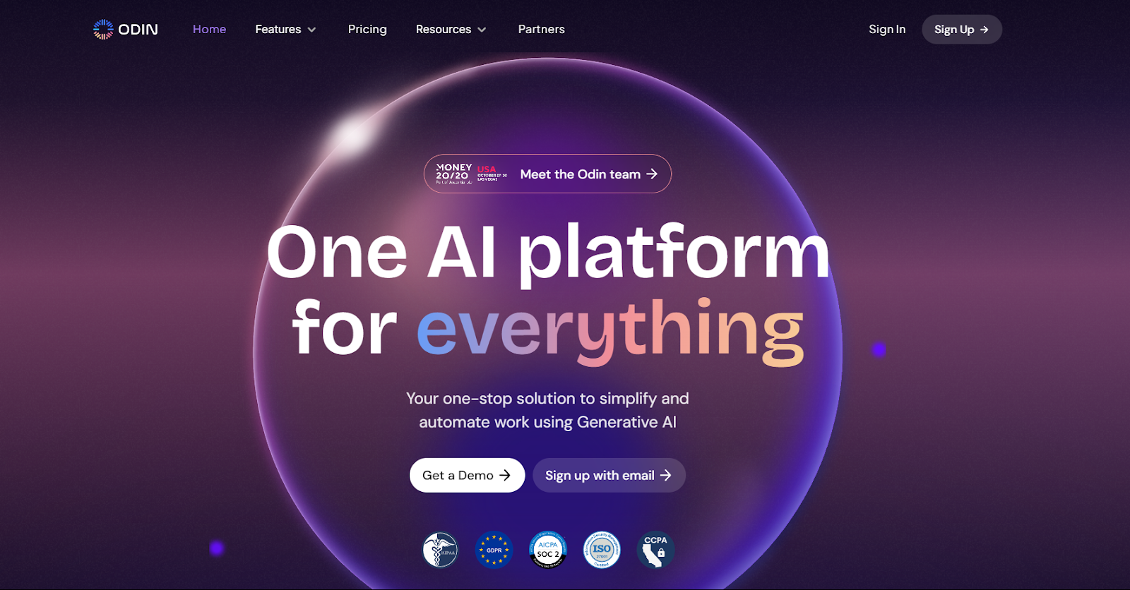 Odin AI platform