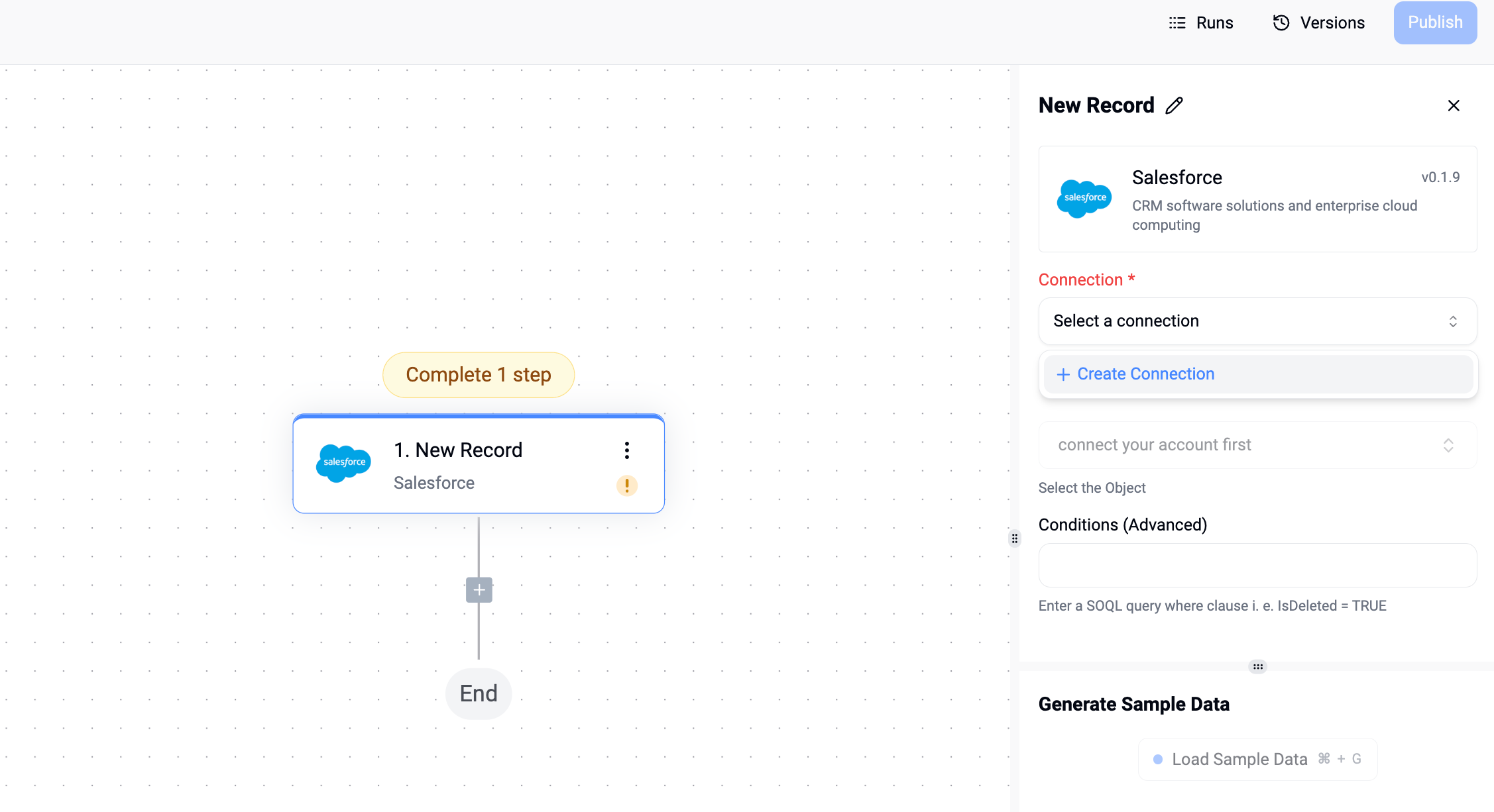 Odin AI new flow builder