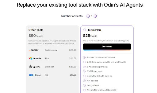 Replace your existing tool stack with Odin's AI agents