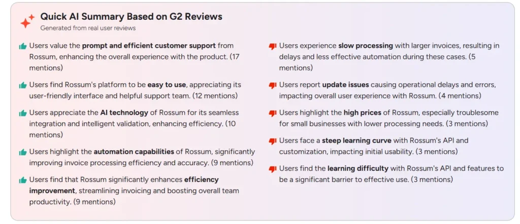 Rossum Pros and Cons