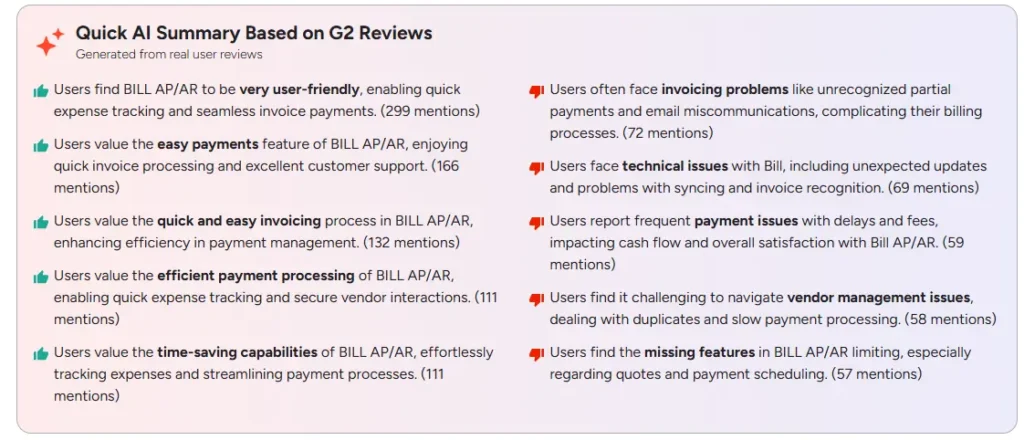 Bill AP/AR Pros and Cons