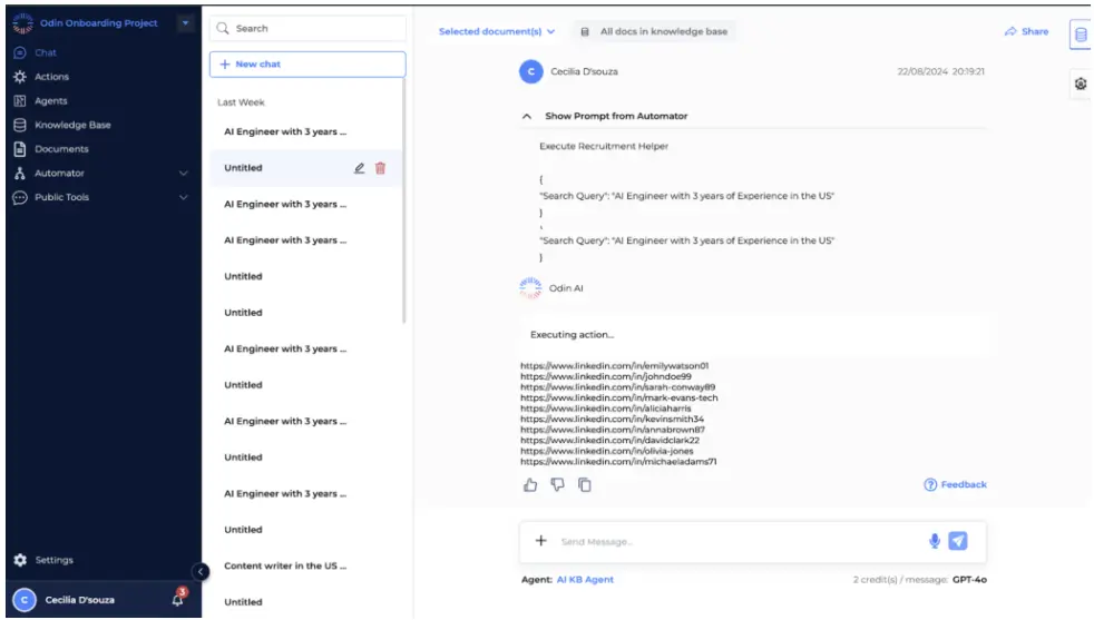 AI recruiting automation